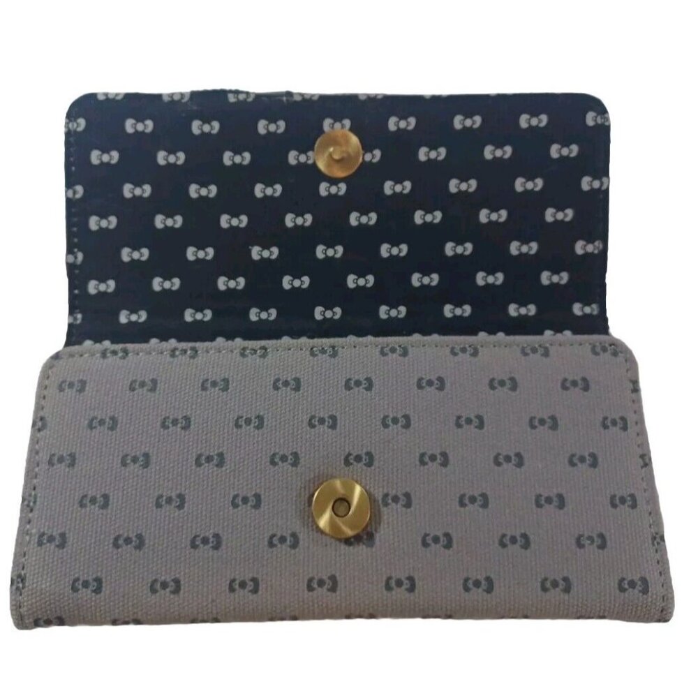 HTF Hello Kitty X Loungefly Denim Long Wallet Floral Studded - Picture 5 of 10